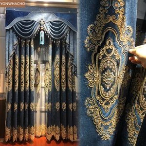 high-end living room chenille embroidery cloth blackout curtain valance B603* - Picture 1 of 12