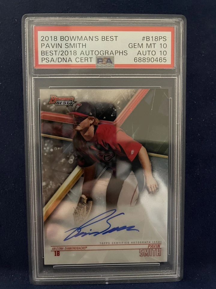 Pavin Smith 2018 Bowman’s Best Autographs PSA/DNA 10 - Image 1 of 4