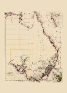 Historic Map - Australia Eastern - Arrowsmith 1844 - 23 x 31.95 - Picture 1 of 20