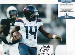 KHALIL TATE signed (ARIZONA WILDCATS) football Eagles 8X10 BECKETT BAS Y75114 - Picture 1 of 1