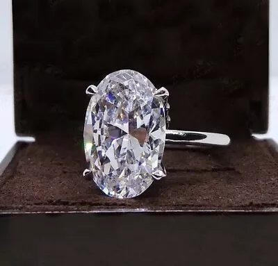 18K Gold über zertifizierter 5,20 Ct Diamant Solitär Ring - GRATIS Diamant Ohrstecker! - Bild 1 von 4