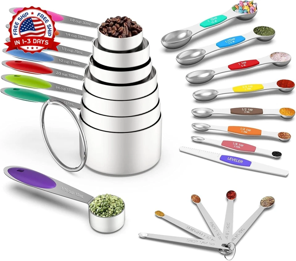 Juego de tazas y cucharas medidoras magnéticas Foto 1 de 4