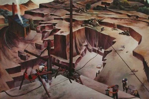 Postcard Francis Colburn "Granite Quarry" 1942 Robt. Hull Fleming Museum MINT - Picture 1 of 1