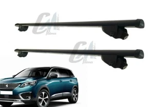 IRON120+BM05 BARRE PORTATUTTO FARAD ACCIAIO NERE PEUGEOT 5008 DAL 2017 IN POI - Foto 1 di 10