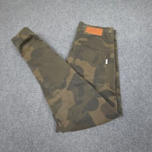 NXP Jeans Mens 30 Green Denim camouflage tapered Button Fly Pants Size 30x26 - Picture 1 of 10