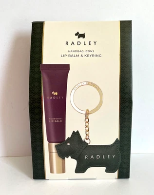 RADLEY Handbag Icons Wild Mint Lip Balm & Scottie Dog Keyring GIFT SET - New - Image 1 of 3