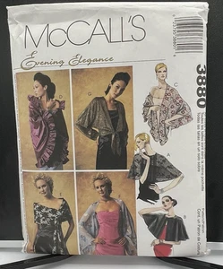 McCall's 3880 Evening Elegance Misses Wraps Capelets Capes Shawls Size 4-22 - Picture 1 of 5