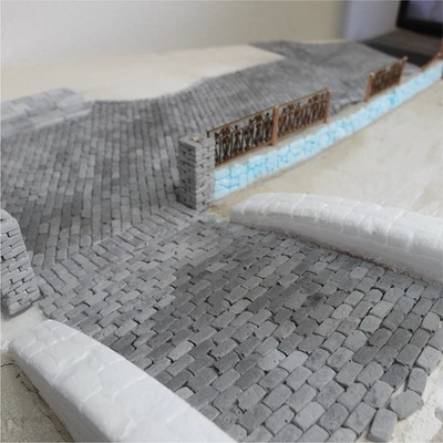 Rechteckpflastersteine grau 1:35 - 1000x - Modellbau Landschaft Diorama Zubehör - Bild 1 von 4