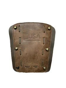Leather Archery Arm Guard 7x8 – Embossed Logo, Braided Design - Picture 1 of 2