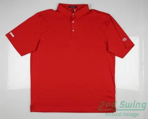 New W/ Logo Mens Straight Down Polo X-Large XL Red MSRP $90 - Picture 1 of 3
