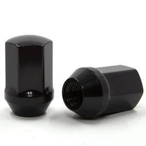 24 GM Original Style Black Lug Nuts 14x1.5 fits GM Vehicles - Picture 1 of 3