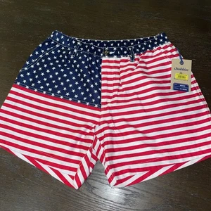 Neu mit Etikett Chubbies Herrenshorts "Mericas Stars & Stripes amerikanische Flagge Medium 5,5 Schrittlänge - Bild 1 von 4
