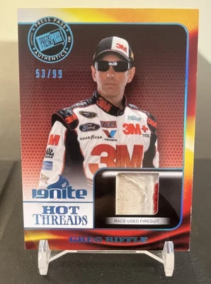 2013 Press Pass Ignite - Gregg Biffle Hot Threads Firesuit Blue /99 #HT-GB (MEM) - Image 1 of 2