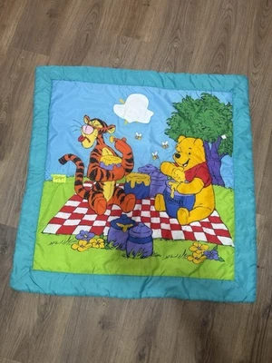 Vintage Winnie the Pooh & Tigger Big N Friendly Blanket/Play Mat  | 32” Square - Image 1 of 4