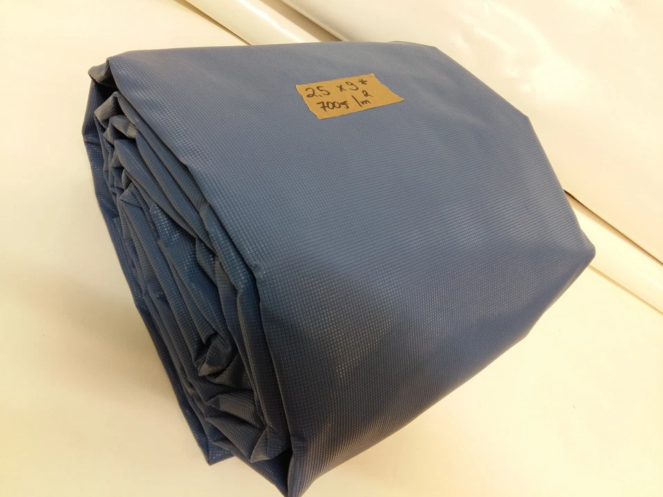 MARKENLOS LKW-Plane, Gewebeplane: 2,5 x 9,0m -- Blau * -- ca.700g/m² -- Einseitig *