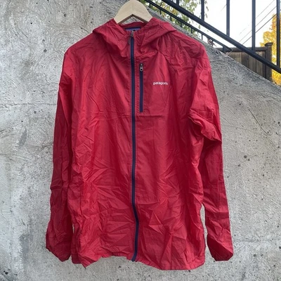 Patagonia Houdini Rain Coat Ultralight Packable Hoodie Jacket Men’s Sz Large Red - Image 1 of 4