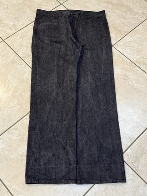 Sean John 黑色牛仔裤复古,尺寸 36x33,Y2K 嘻哈,宽松版型 — 第 1/4 张图片