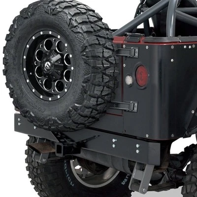 For Jeep CJ7 76-86 Bumper Full Width Black Powder Coated Rear HD Bumper w Class - Image 1 of 2