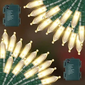 2 Pack Christmas String Lights with Built-in Timer - Total 100 LED 36ft Fairy... - Picture 1 of 6