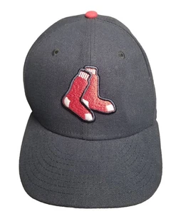 Boston Red Sox New Era 59Fifty FITTED Hat Cap Stockings Black 7 5/8 - Picture 1 of 6