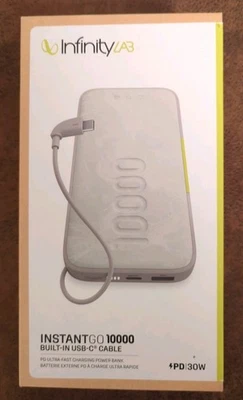 InfinityLAB INSTANTGO 10000 Wireless PD Ultra-Fast Charging Power Bank 30W white - Image 1 of 3