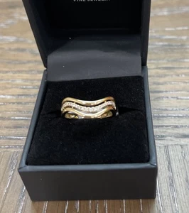 Anello dichiarazione stile ondulato con diamanti Effy (1/6 ct. t.w.) in oro 14 carati. - Foto 1 di 3