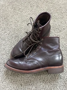 Chippewa Herren Größe Burgunderrot Iron Range Stiefel 9,5 D - Bild 1 von 7
