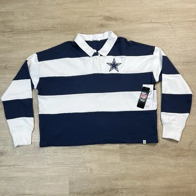 Dallas ковбои 47 бренд регби длинным рукавом рубашка укороченный женщин размер большой новый с Ярлыками - Изображение 1 из 4
