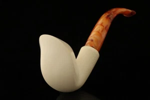 srv - Cobra by Emin Block Meerschaum Pipe with fitted case M3687 - Picture 1 of 12