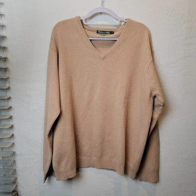 Suéter de Lana Woolovers Para Hombres Talla Grande Tejido Cuello en V Pullover Lujo Preppy  Foto 1 de 4