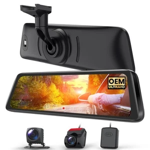 T9PRO OEM Rear View Mirror Camera with Detached Front Lens, 9.35" Full Lamina... - Picture 1 of 8