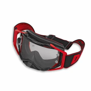 Occhiali Moto Goggles Originali Ducati Explorer V3 Black/Red 981091252 - Picture 1 of 1