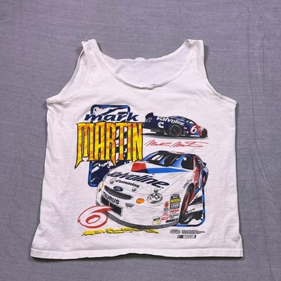 Camiseta sin mangas vintage Mark Martin NASCAR Valvoline gráfica equipada para hombre Foto 1 de 4