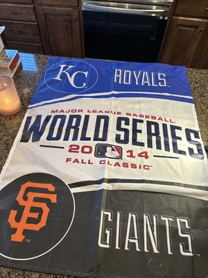 2014 KC Royals & SF Giants MLB World Series Banner/Flag 36”H X 27.5”W Licensed - Image 1 of 4