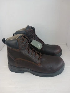 Rockport Mens Boots Sz 13 W Brown Composite Toe Work Boot Xtra Wide Comp Toe Cap - Picture 1 of 18