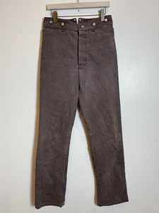 VINTAGE WAH MAKER FRONTIER WESTERN BROWN PANTS BUCKLE BACK USA MADE SIZE 32 X 35 - Picture 1 of 13