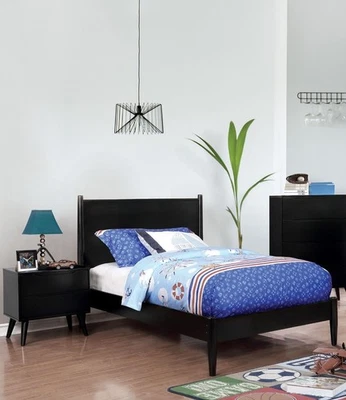 Современная кровать середины века размер Twin 3 шт. комплект тумбочек мебель для спальни 2x - Изображение 1 из 4