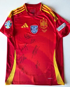 Camisa firmada ESPAÑA EURO 2024 FINAL por 7 -PRUEBA/CERTIFICADO DE AUTENTICIDAD- Cucurella Fermín López - Imagen 1 de 8