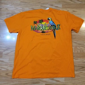 T-shirt Jimmy Buffett's Margaritaville Chicago IL Illinois arancione XXL nuova con etichette  - Foto 1 di 8