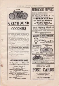 Windhund Motorrad Werbung 1910 / Büffel - Bild 1 von 1