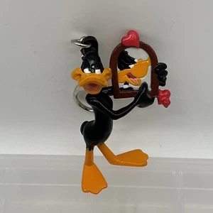 Vintage 1996 Daffy Duck PVC Hard Plastic Key Chain Vanity Mirror Warner Brothers - Picture 1 of 7
