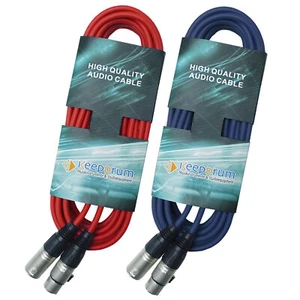 Cable keepdrum DMX 6m 3 polos cable de luz XLR 1x rojo 1x azul - Imagen 1 de 7