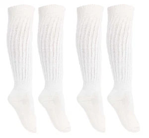 Women Cotton Knee High Warm Solid Color Socks 9-11 Two Pairs - Picture 1 of 5