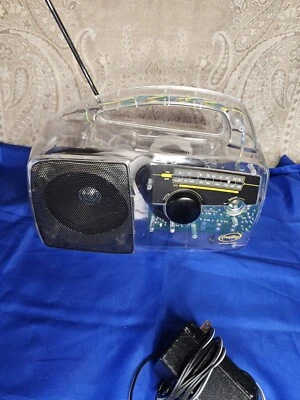 VTG Self Powered AM/FM Radio Solar & Crank Clear See Through Freeplay - Image 1 of 4