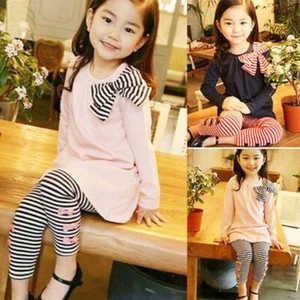 Age 2-8Y Kids Girls Baby Outfits Long Sleeve Princess Tops Pants Tunika Clothes - Picture 1 of 12