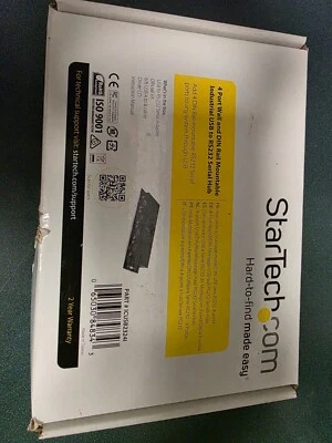 StarTech 4-Port USB to DB9 RS232 Serial Adapter Hub. New - Image 1 of 4