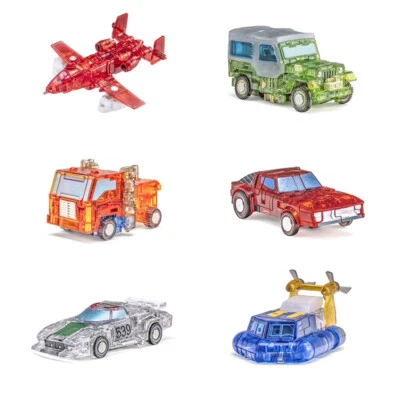 Newage Transparent Gift Box Set of 6 Wheeljack Hound Powerglide Huffer Windcharg - Image 1 of 4
