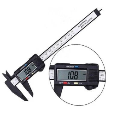 150mm 6inch LCD Digital Electronic Carbon Fiber Vernier Caliper Gauge Micrometer - Image 1 of 4