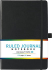 Ruled Journal/Notebook - Faux Leather Hardcover Wrting Notebook, 5.3