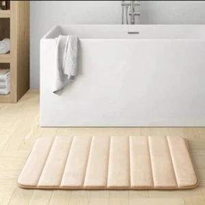 Croydex Soft Memory Bath/Shower Mat Textile 80 x 50cm Cream Colour - Picture 1 of 4